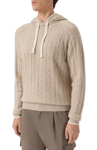 Худи из шерсти и кашемира L.B.M. 1911 бежевого цвета по цене 66200 руб., арт. 6379/59506, фото 3 Худи из шерсти и кашемира L.B.M. 1911, арт. 6379/59506, фото 3