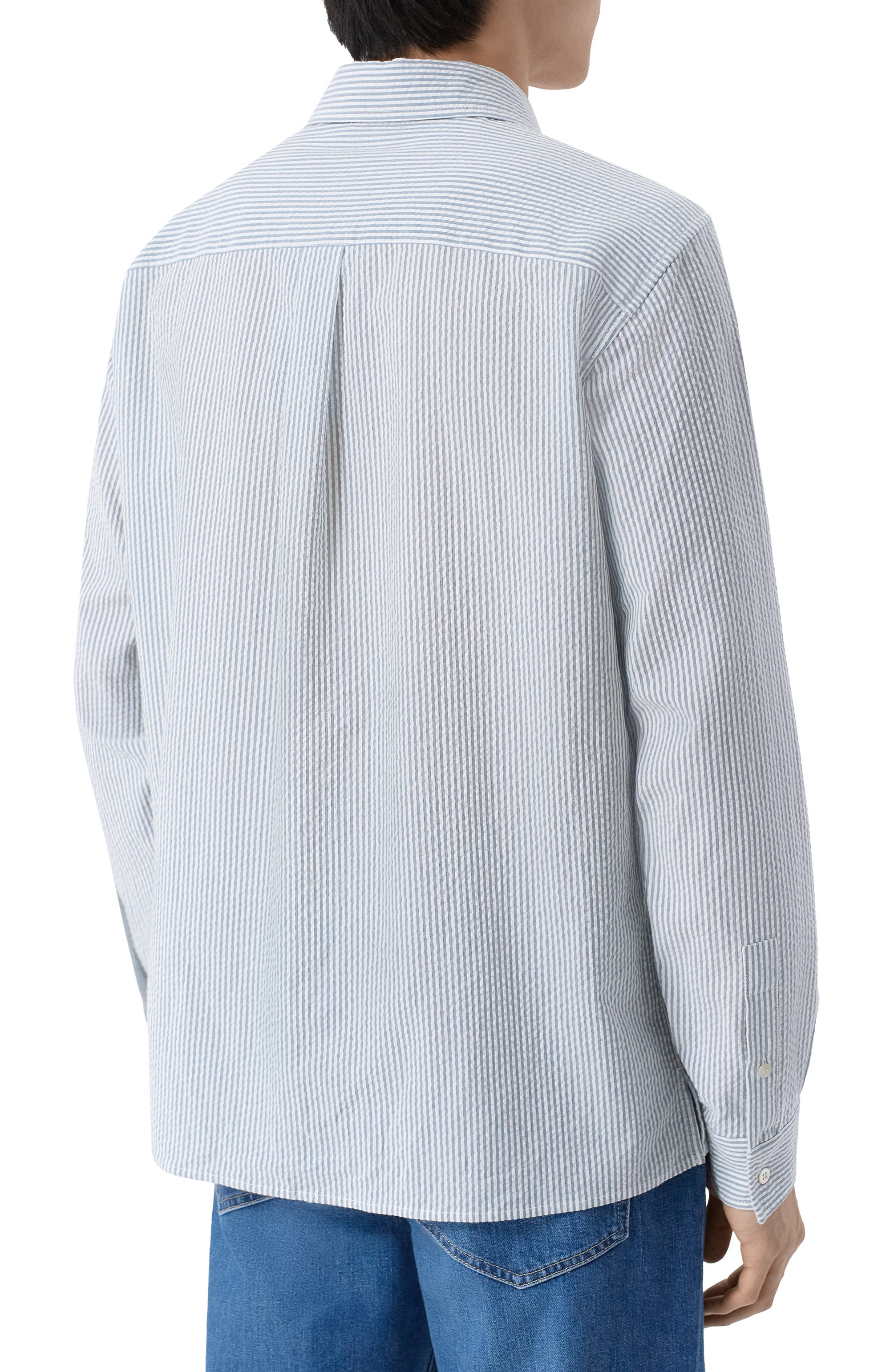 Хлопковая рубашка MVST, арт. M26.2PM.B010/F134 STRIPED SEERSUCKER, фото 4