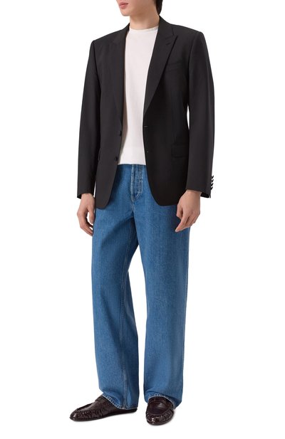 Кожаные пенни-лоферы le loafer SAINT LAURENT, арт. 800728/0WXAB, фото 2