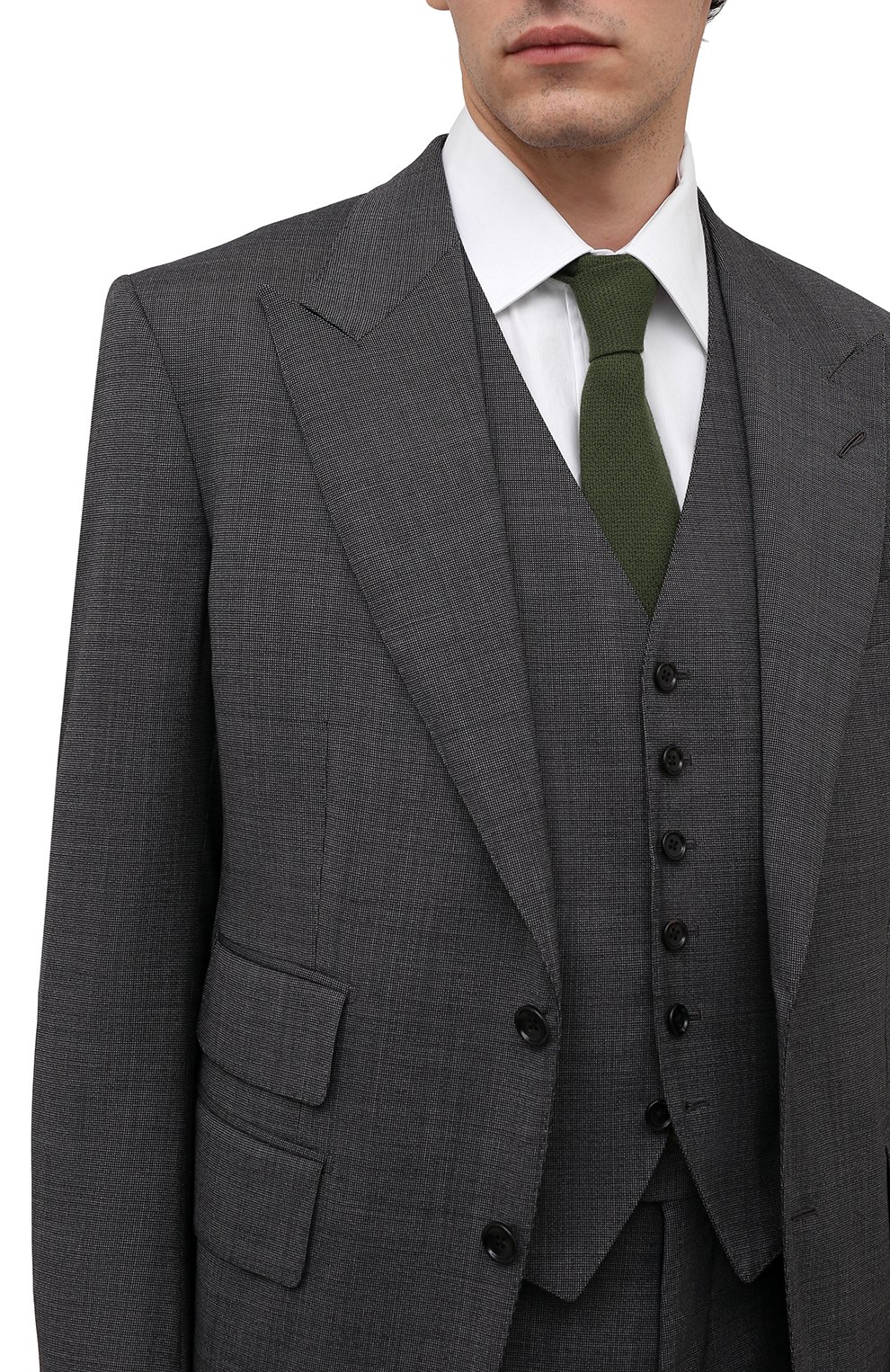 Галстук из шерсти и шелка LUIGI BORRELLI, арт. CR361134, фото 2