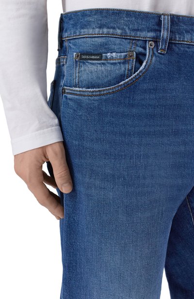 Джинсы slim DOLCE & GABBANA темно-синего цвета по цене 89950 руб., арт. GY07CD/G80Z3, фото 5 Джинсы slim DOLCE & GABBANA, арт. GY07CD/G80Z3, фото 5