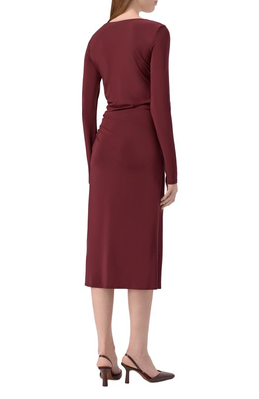 Платье из вискозы Max Mara Studio ZITT0 Бордовый  ZITT0 Фото 4