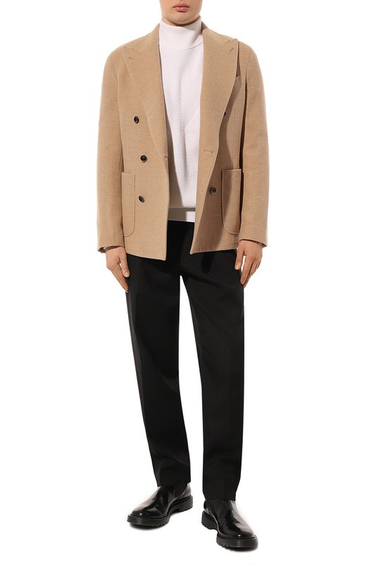 Шерстяной пиджак Nuti and Co Бежевый, фото 2