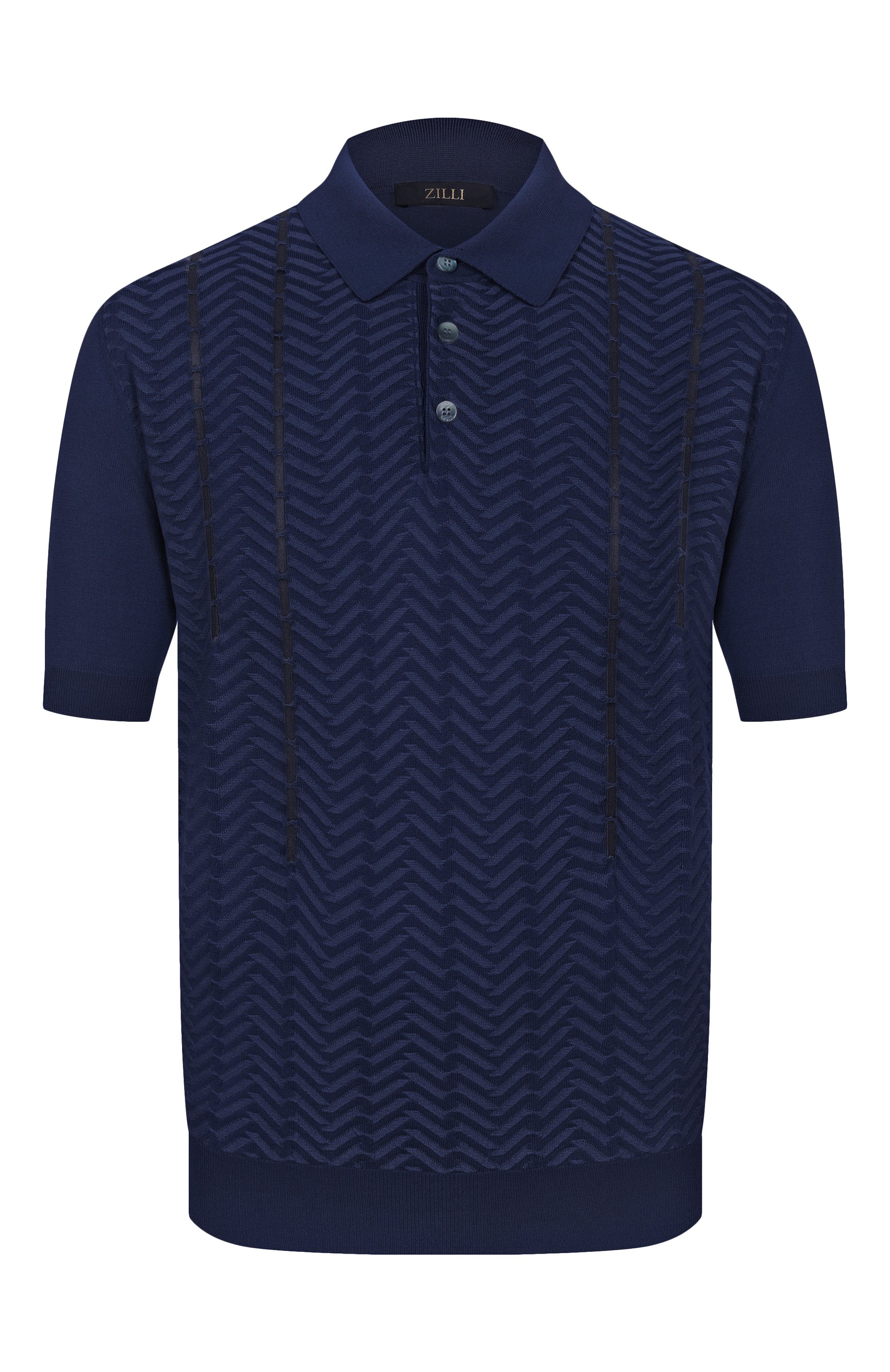 Поло из шелка и хлопка ZILLI, арт. KBP002M0144VBRDG0, фото 1