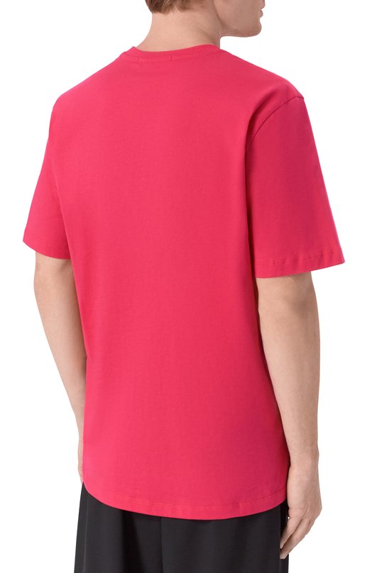Хлопковая футболка MSGM 4040MM510/267002 Розовый  4040MM510/267002 Фото 4