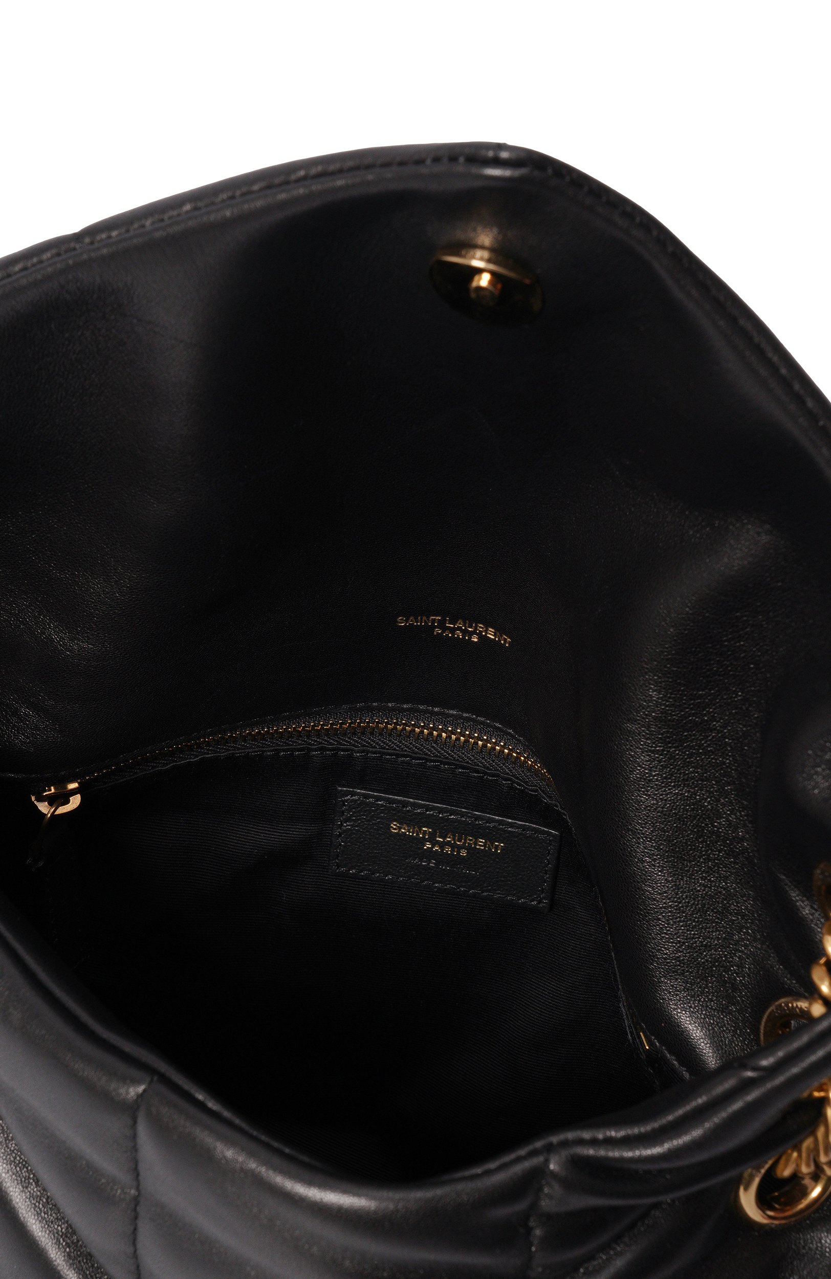 Сумка puffer small SAINT LAURENT черного цвета по цене 414500 руб., арт. 577476/1EL07, фото 5 Сумка puffer small SAINT LAURENT, арт. 577476/1EL07, фото 5