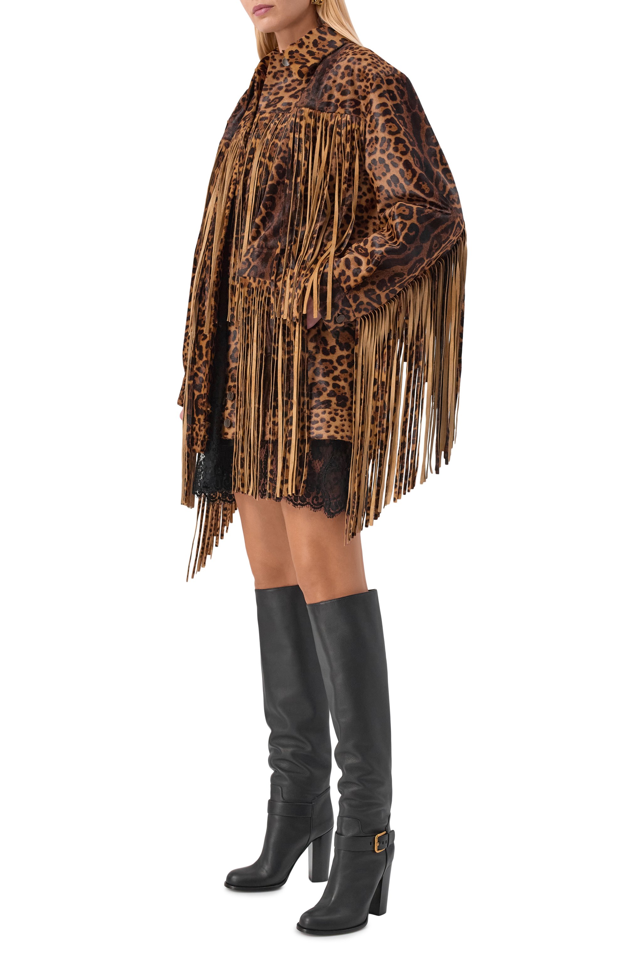 Кожаные сапоги moss 105 DOLCE & GABBANA черного цвета по цене 249500 руб., арт. CU1222/A0831, фото 3 Кожаные сапоги moss 105 DOLCE & GABBANA, арт. CU1222/A0831, фото 3