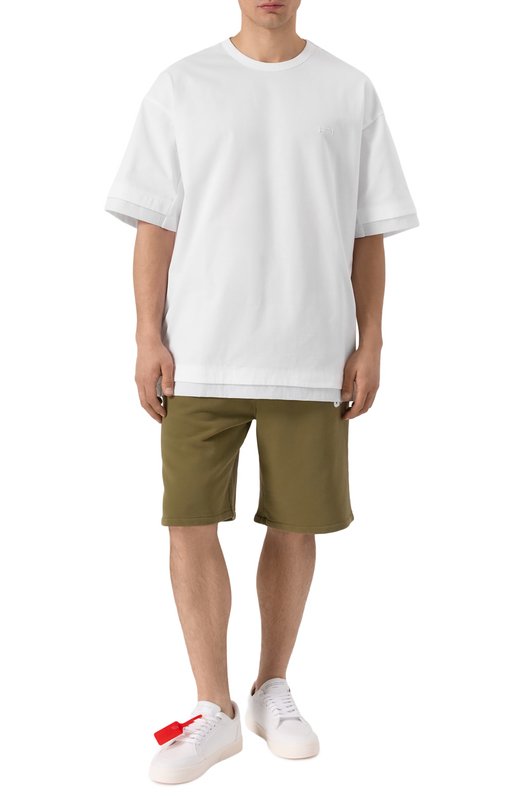Текстильные кеды New Low Vulcanized Off-White 0MIA293S25FAB002 Белый  0MIA293S25FAB002 Фото 2
