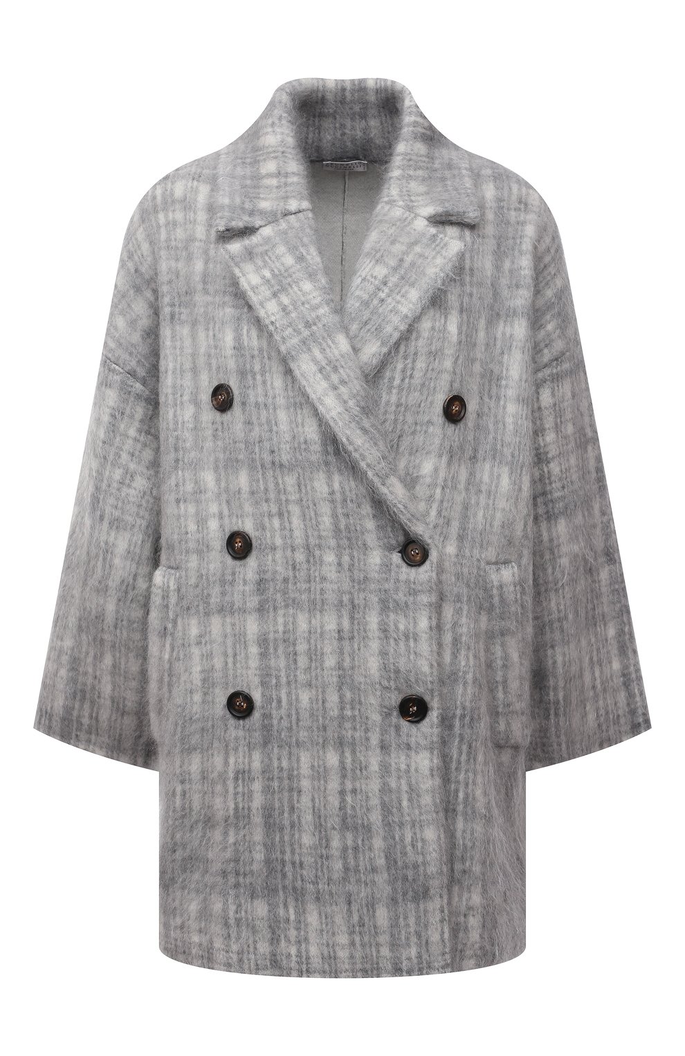 Пальто BRUNELLO CUCINELLI серого цвета по цене 515500 руб., арт. M2I182416P, фото 1 Пальто BRUNELLO CUCINELLI, арт. M2I182416P, фото 1