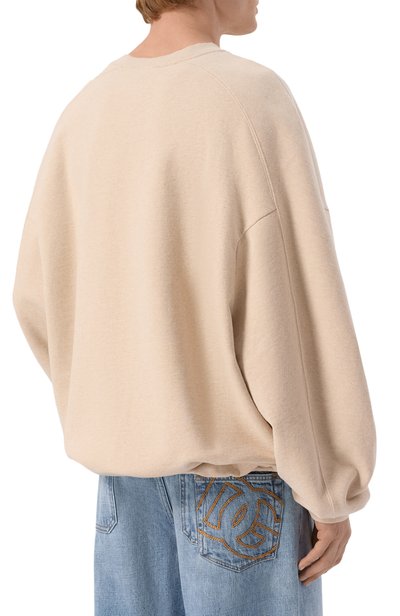 Хлопковый свитшот JACQUEMUS бежевого цвета по цене 57150 руб., арт. 26HSSU00215/AJ00325, фото 4 Хлопковый свитшот JACQUEMUS, арт. 26HSSU00215/AJ00325, фото 4