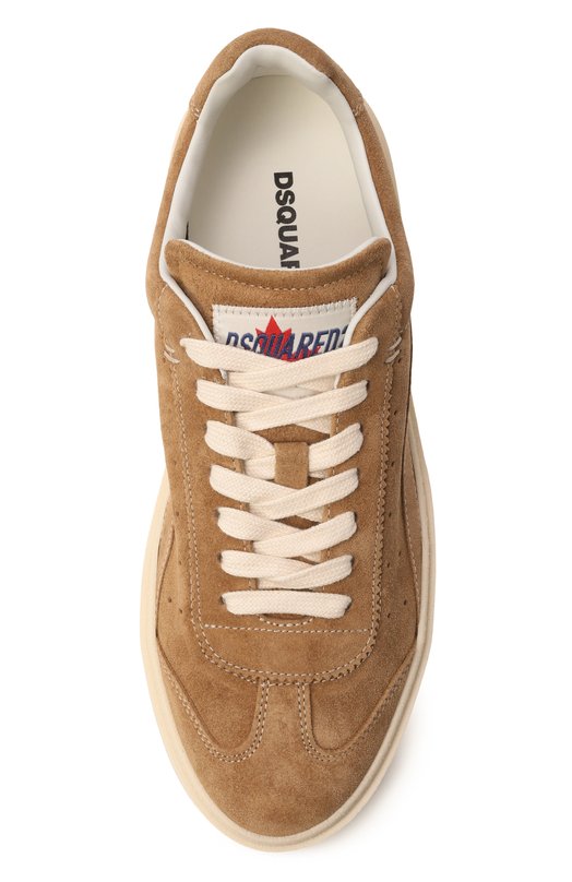 Замшевые кеды Rider Dsquared2 SNW0470/01503520 Бежевый  SNW0470/01503520 Фото 6