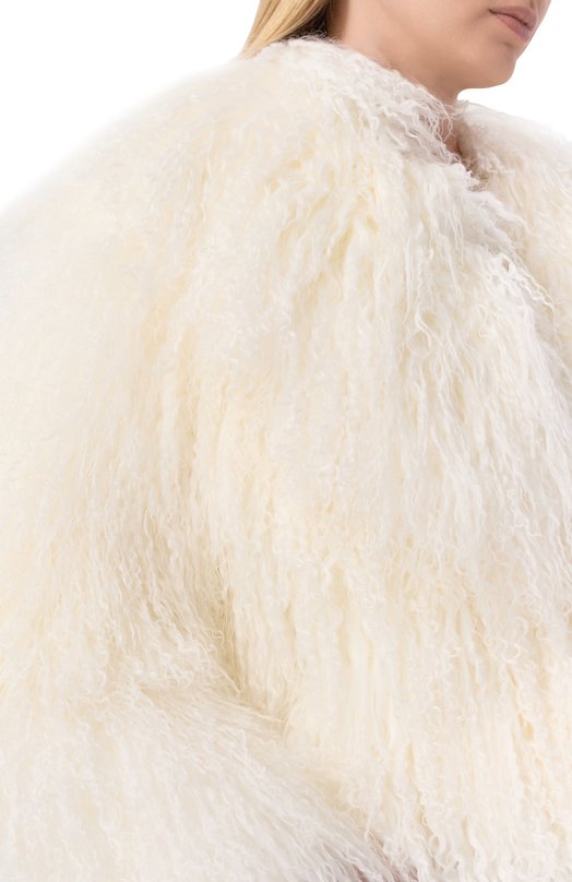 Шуба из ламы Sasha Kim SK-00001885 Кремовый  SK-00001885 Фото 5