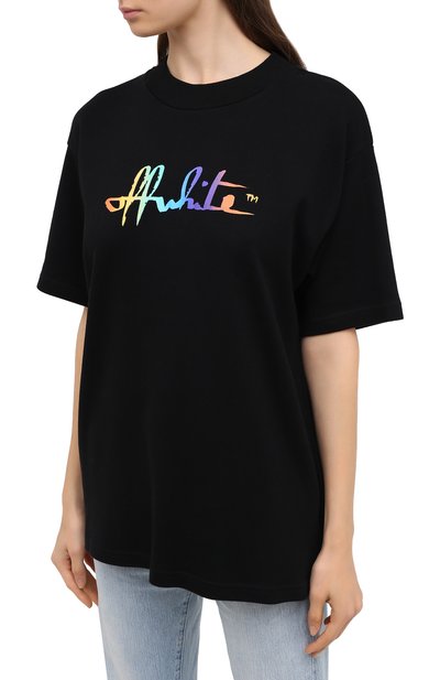 Хлопковая футболка OFF-WHITE, арт. 0WAA072F20JER0011084, фото 3
