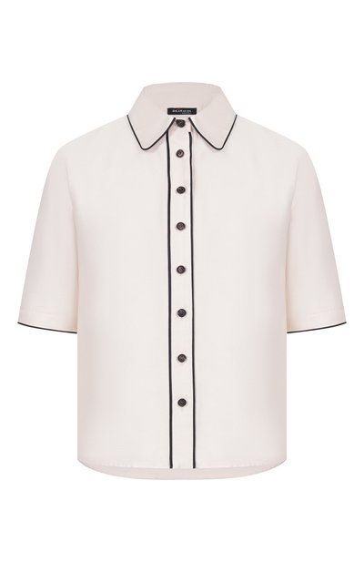 Женская рубашка из хлопка и шелка KITON, арт. D61462K09R19
