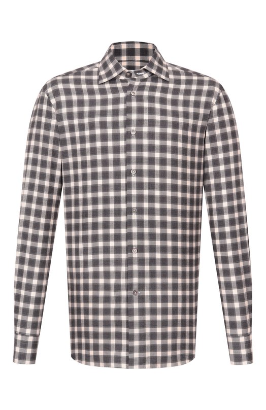 Хлопковая рубашка Kiton UCCH0943907 Серый UCCH0943907