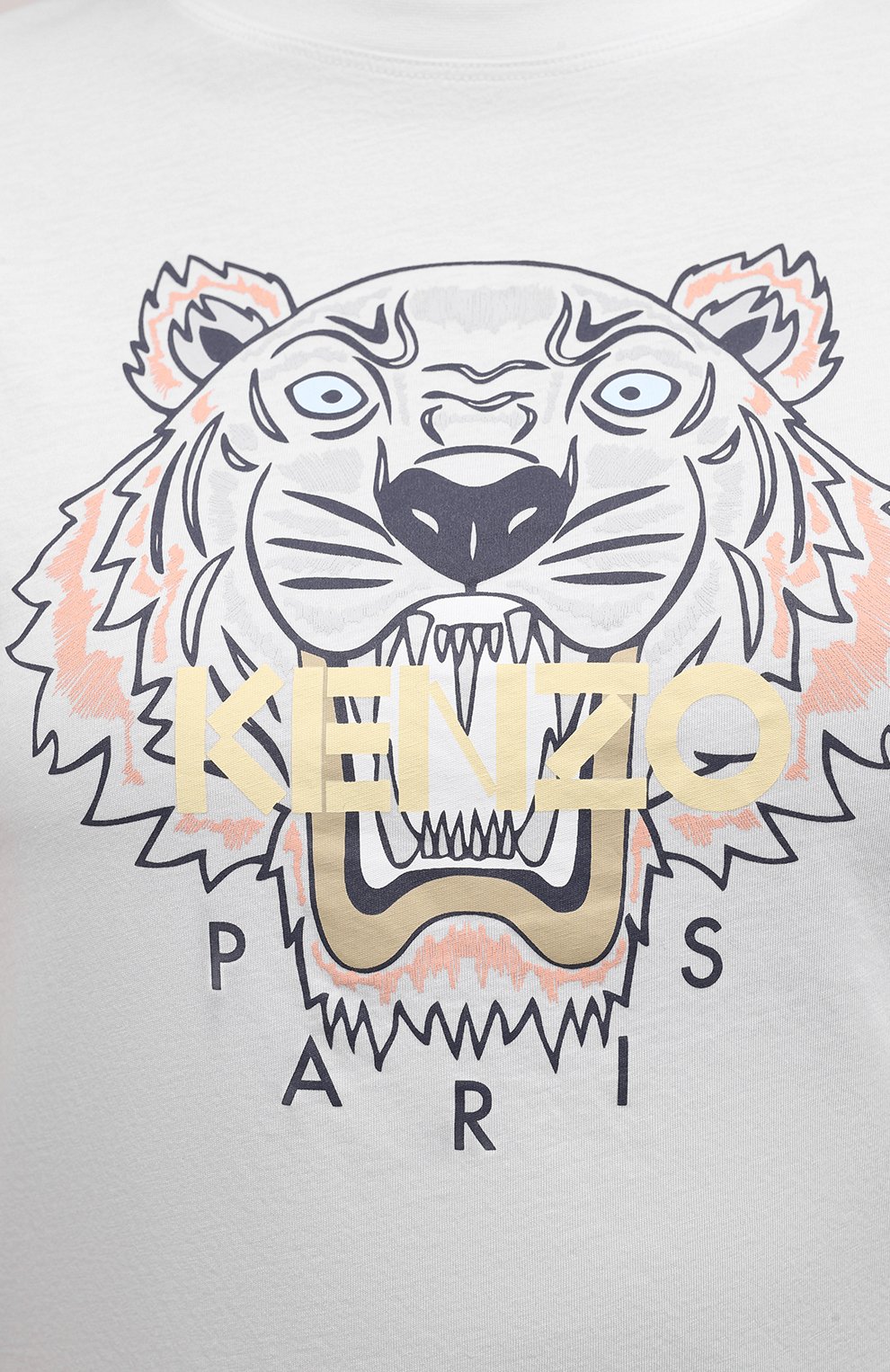 Хлопковая футболка KENZO белого цвета по цене 13800 руб., арт. FC52TS8464YM, фото 5 Хлопковая футболка KENZO, арт. FC52TS8464YM, фото 5