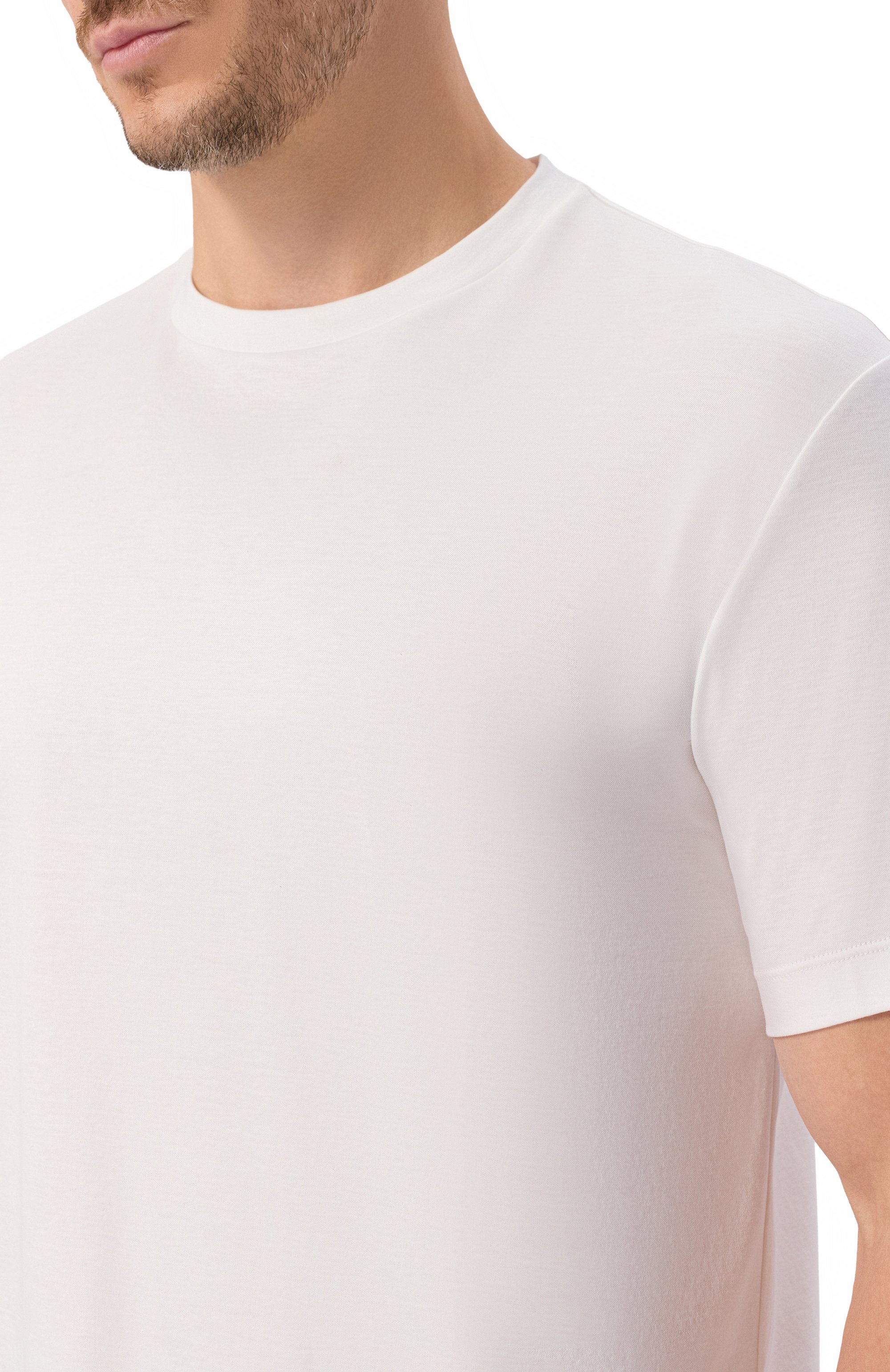 Хлопковая футболка GIORGIO ARMANI белого цвета по цене 53450 руб., арт. 6LSM90/SJTKZ, фото 5 Хлопковая футболка GIORGIO ARMANI, арт. 6LSM90/SJTKZ, фото 5