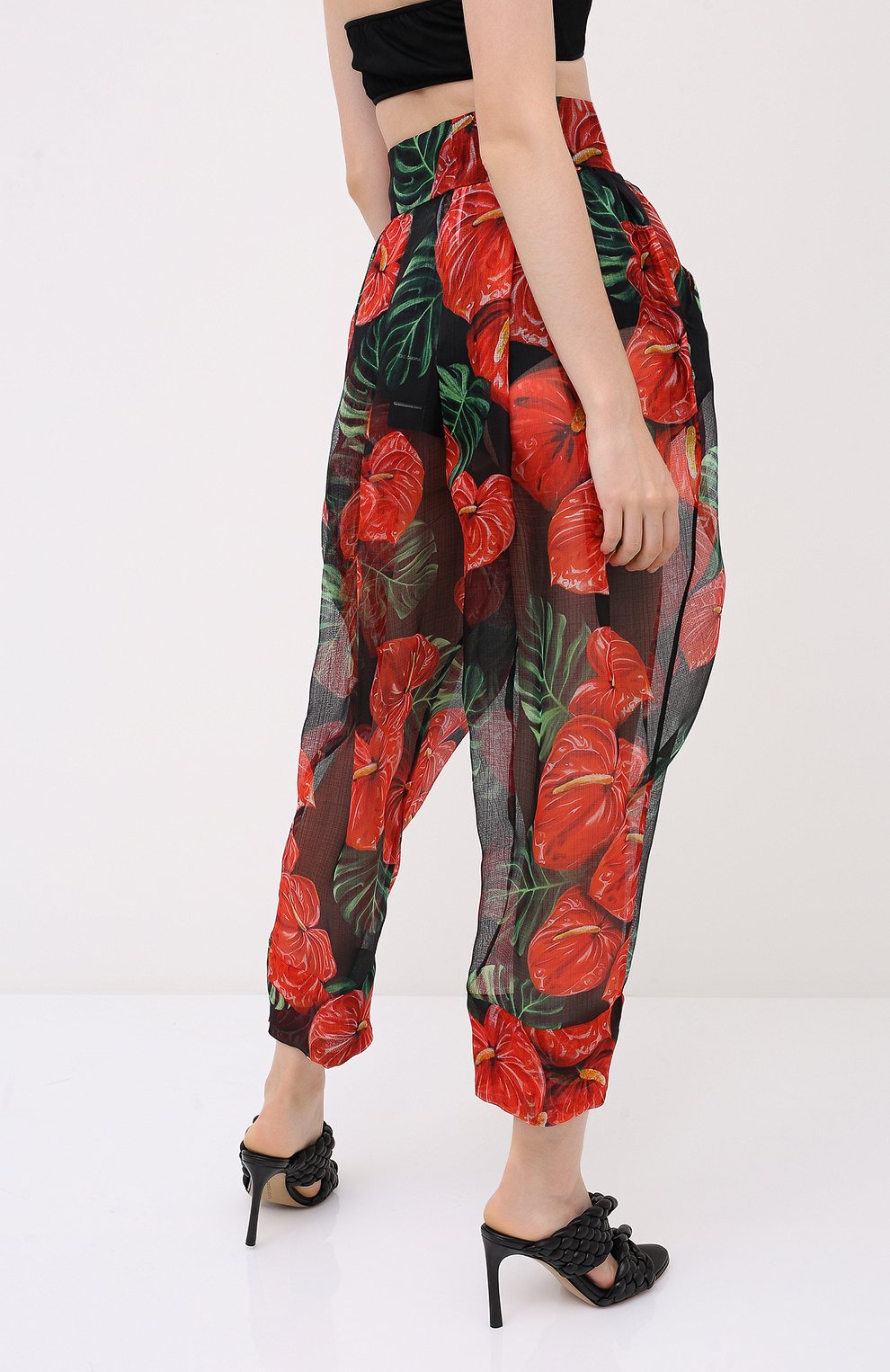 Шелковые брюки DOLCE & GABBANA, арт. FTBS1T/IS1D0, фото 4