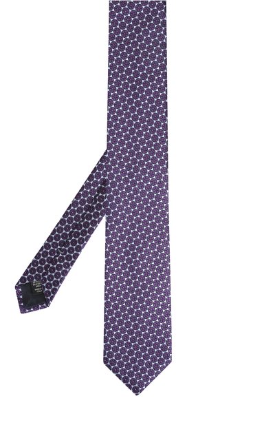 Шелковый галстук с узором ZEGNA фиолетового цвета по цене 19600 руб., арт. Z9E021L8, фото 2 Шелковый галстук с узором ZEGNA, арт. Z9E021L8, фото 2