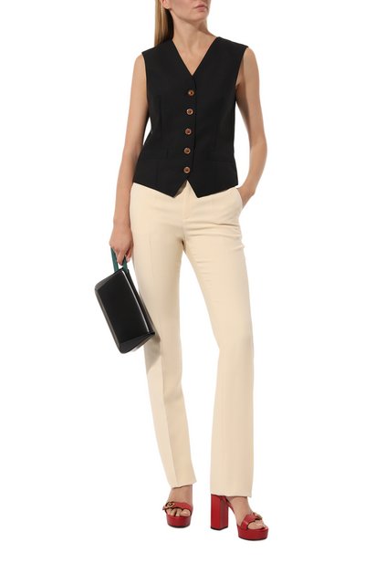 Женские кожаные босоножки marmont GUCCI, арт. 573021 A3N00