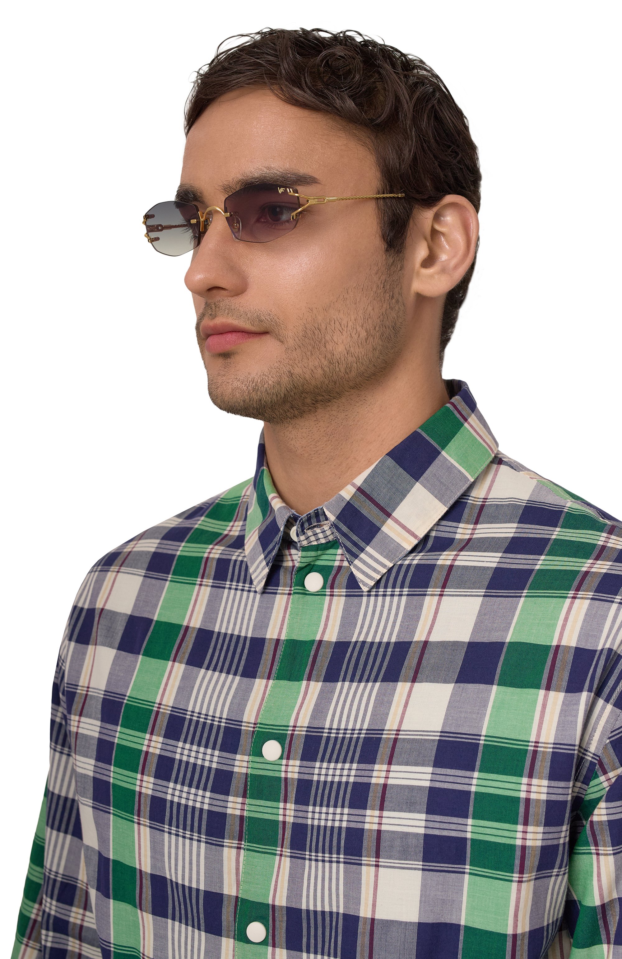 Солнцезащитные очки VINTAGE FRAMES, арт. ASPEN 24KT G0LD/ARMY GREEN, фото 2