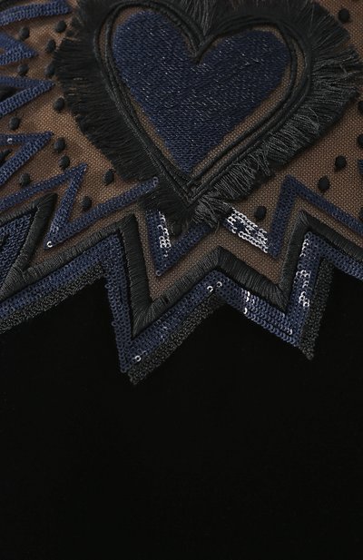 Бархатное платье с меховой отделкой FENDI, арт. FD9653 A3MT, фото 5