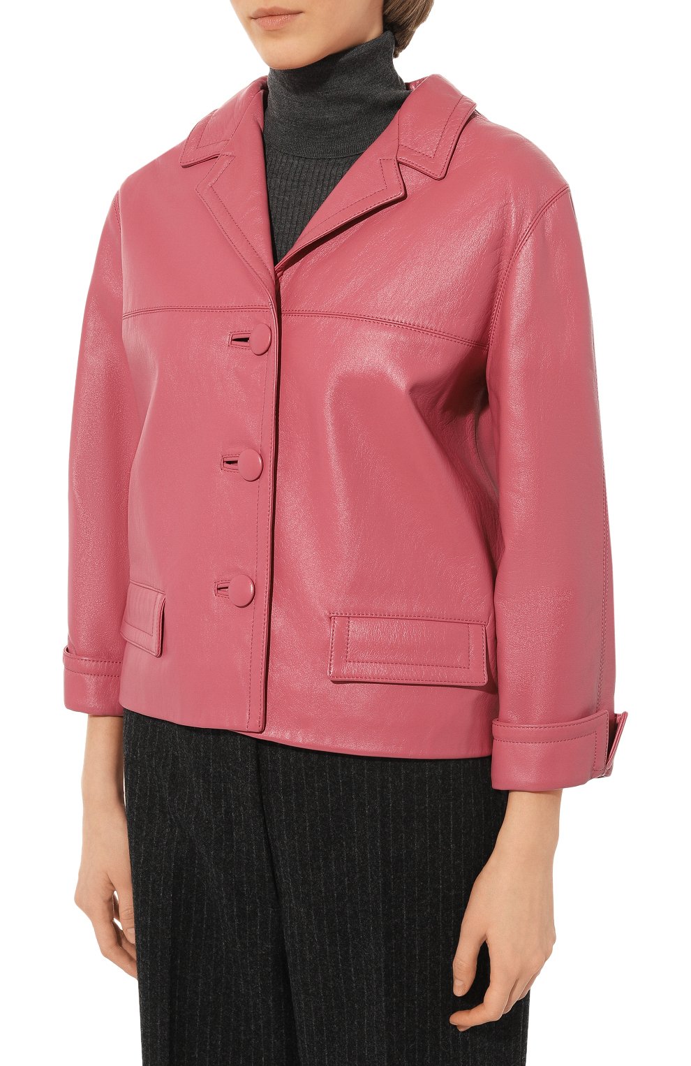 Кожаная куртка PRADA, арт. 58A005-1AOI-F0410, фото 3