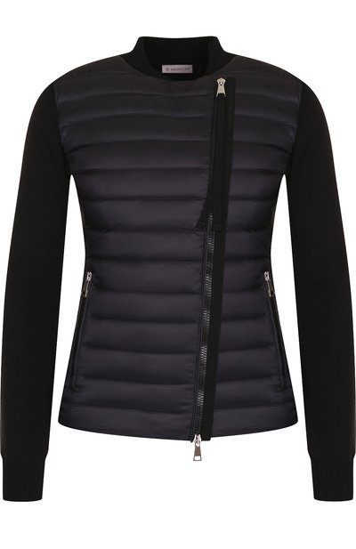 Женский шерстяной жакет со стеганой пуховой вставкой MONCLER, арт. D1-093-94832-00-979B5