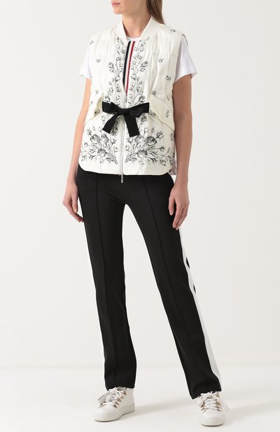 Брюки прямого кроя с лампасами MONCLER, арт. C1-093-87727-00-8299Y, фото 2