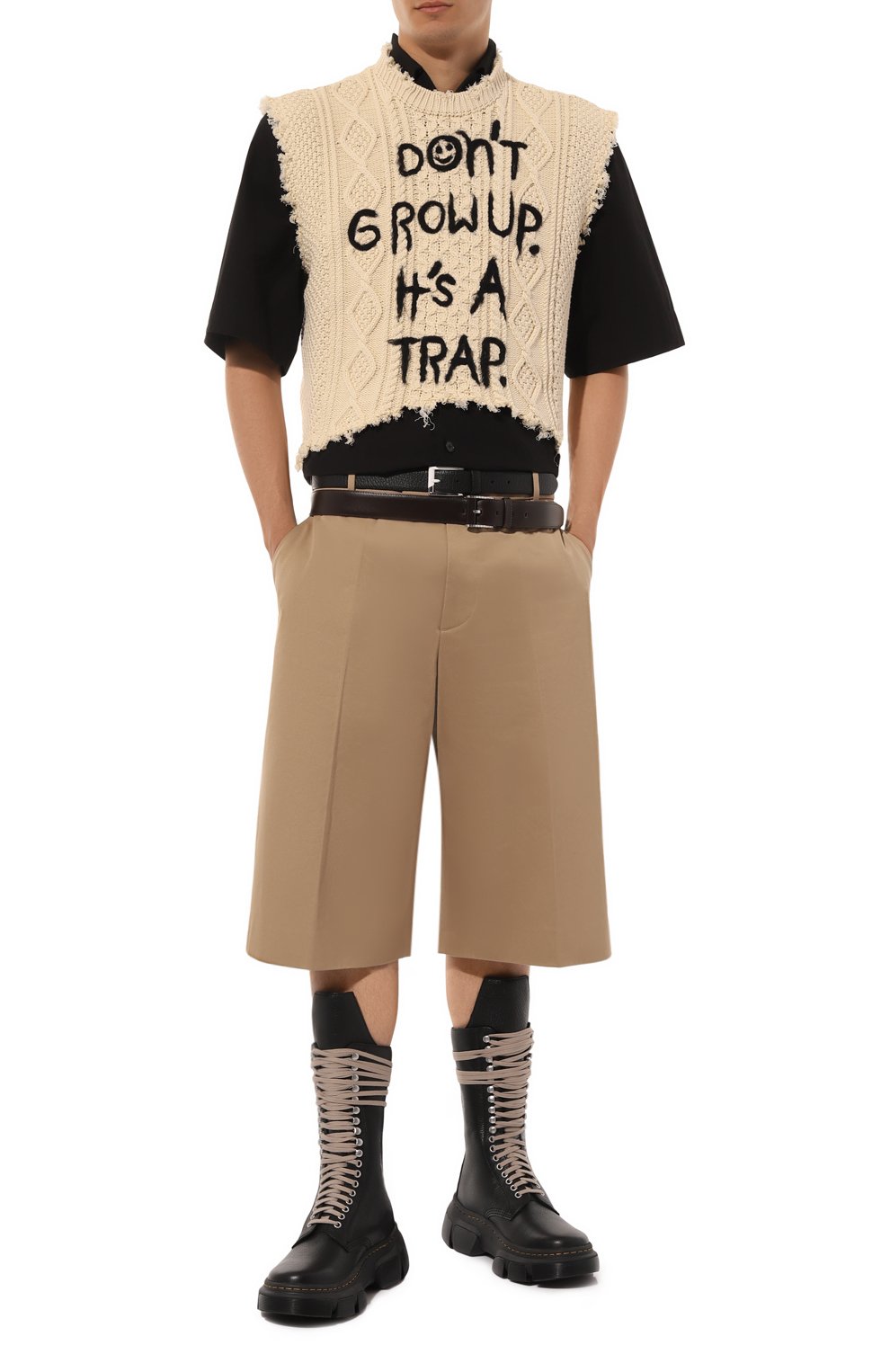 Кожаные ботинки rick owens x dr. martens 1918 dmxl RICK OWENS черного цвета по цене 47900 руб., арт. DM01D7808, фото 2 Кожаные ботинки rick owens x dr. martens 1918 dmxl RICK OWENS, арт. DM01D7808, фото 2