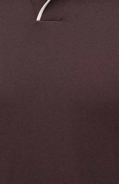 Хлопковое поло FIORONI коричневого цвета по цене 45450 руб., арт. MK20260C2, фото 5 Хлопковое поло FIORONI, арт. MK20260C2, фото 5