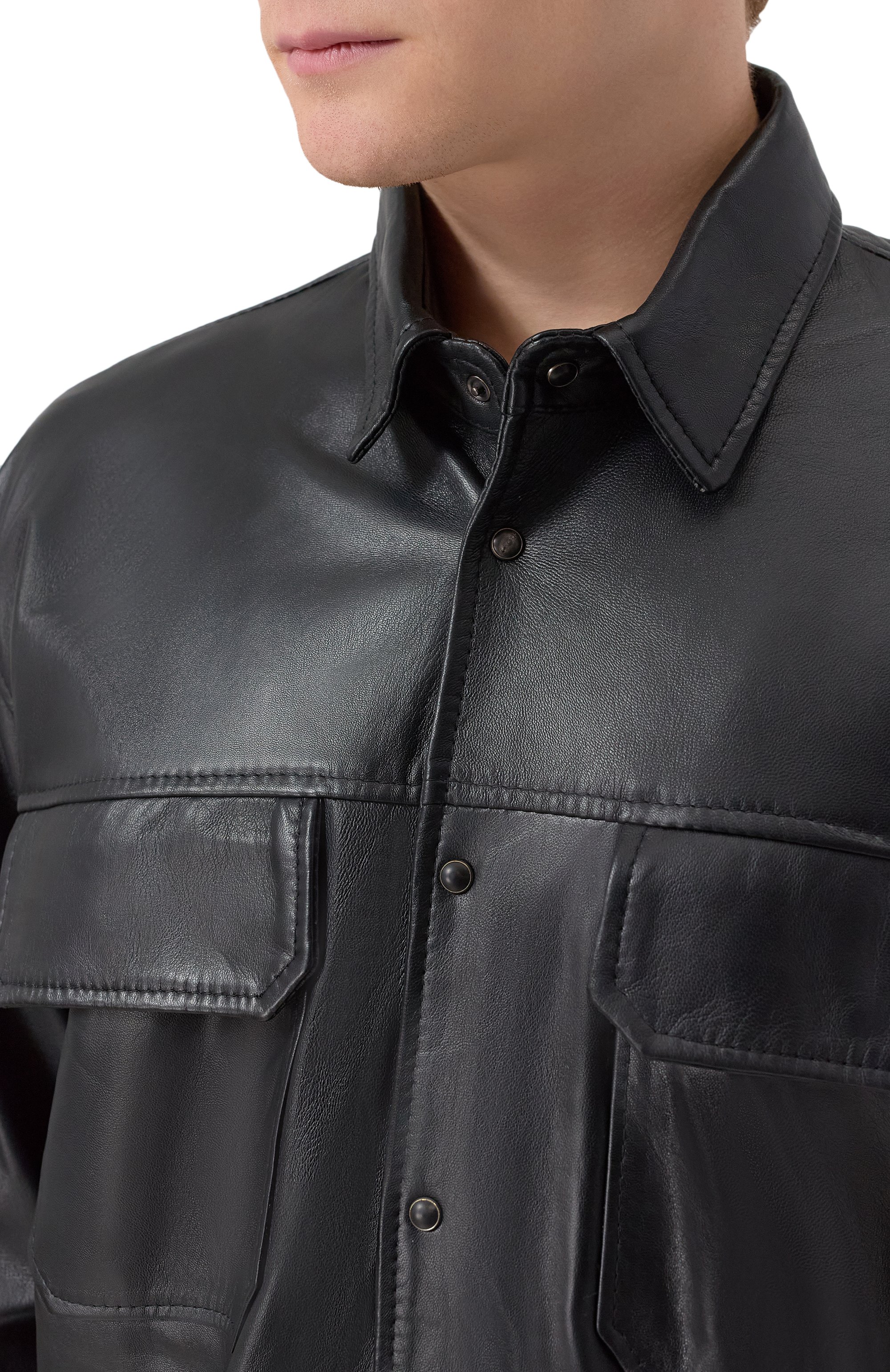 Кожаная рубашка ROADLESS, арт. RSS-L0S, фото 5