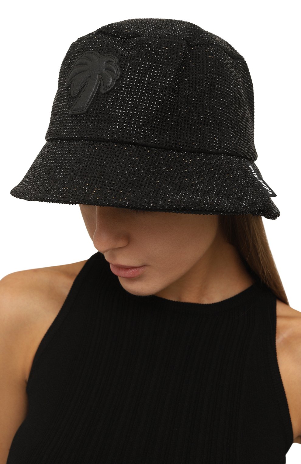 Панама с отделкой стразами PALM ANGELS, арт. PWLA027S23FAB0011010, фото 2