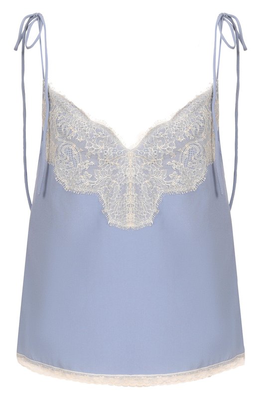 Шелковый топ Valentino 8B3AEBG2/21B Голубой 8B3AEBG2/21B