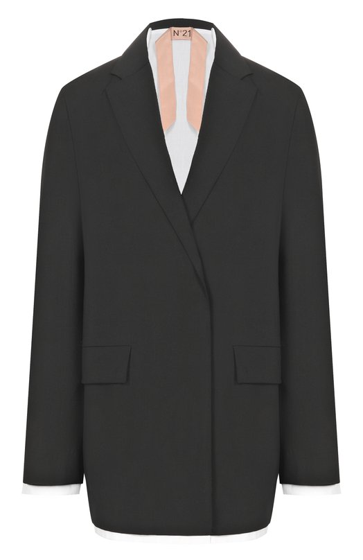Шерстяной жакет N21 L063/3016 Чёрный L063/3016