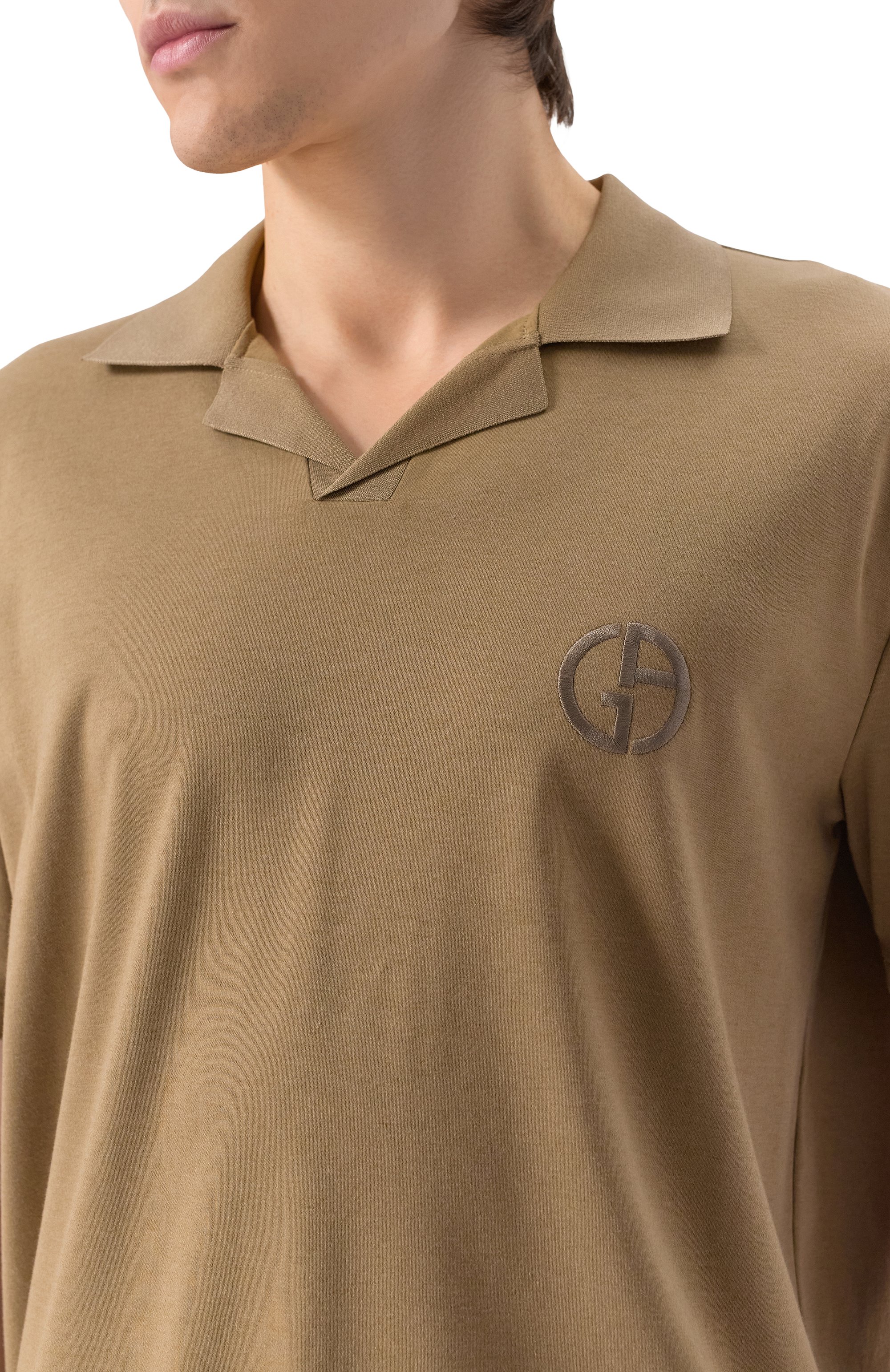 Поло из хлопка и кашемира GIORGIO ARMANI, арт. GM001244/TE11706, фото 5