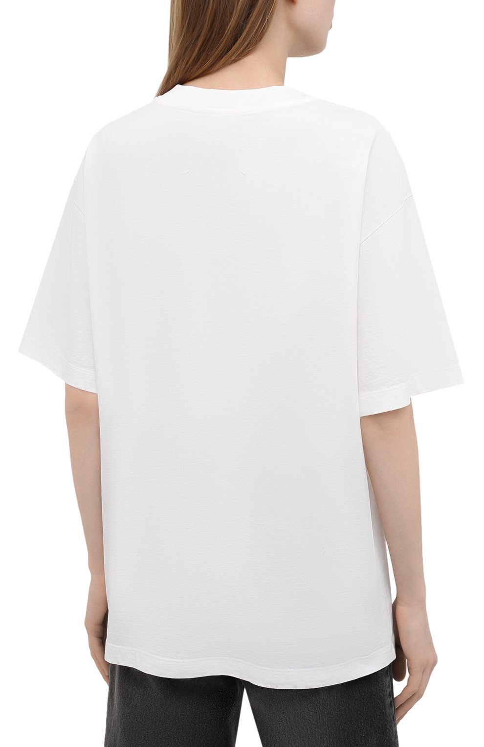 Хлопковая футболка MAISON MARGIELA белого цвета по цене 38850 руб., арт. S29GC0296/S23935, фото 4 Хлопковая футболка MAISON MARGIELA, арт. S29GC0296/S23935, фото 4
