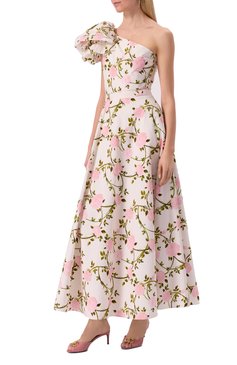 Женское хлопковое платье GIAMBATTISTA VALLI белого цвета, арт. 25SSPVCA5262-31PRI | Фото 3 (Длина Ж (юбки, платья, шорты): Макси; Драгоценные камни: Проставлено; Материал внешний: Хлопок; Материал сплава: Проставлено; Стили: Романтичный; Случай: Коктейльный; Рукава: Без рукавов; Женское Кросс-КТ: Платье-одежда)