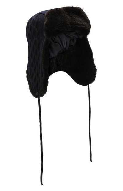 Шерстяная шапка-ушанка с меховой подкладкой ANDREA CAMPAGNA, арт. WU92-A415CTSUM, фото 1