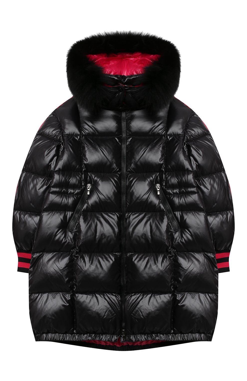 Пуховое пальто MONCLER черного цвета по цене 106000 руб., арт. F2-954-1C504-12-68950/8-10A, фото 1 Пуховое пальто MONCLER, арт. F2-954-1C504-12-68950/8-10A, фото 1