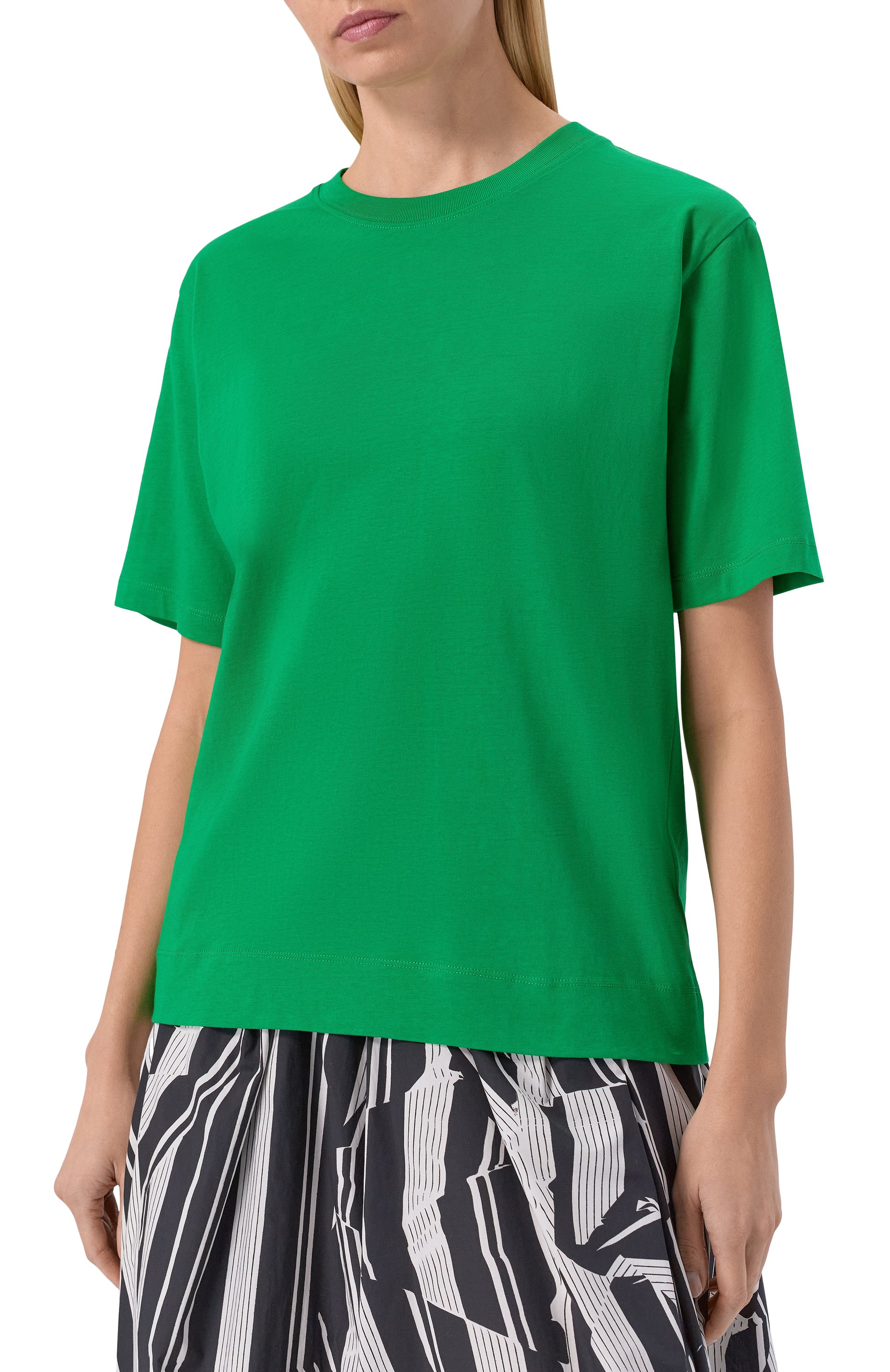 Хлопковая футболка DRIES VAN NOTEN зеленого цвета по цене 32800 руб., арт. 011100/3600, фото 3 Хлопковая футболка DRIES VAN NOTEN, арт. 011100/3600, фото 3