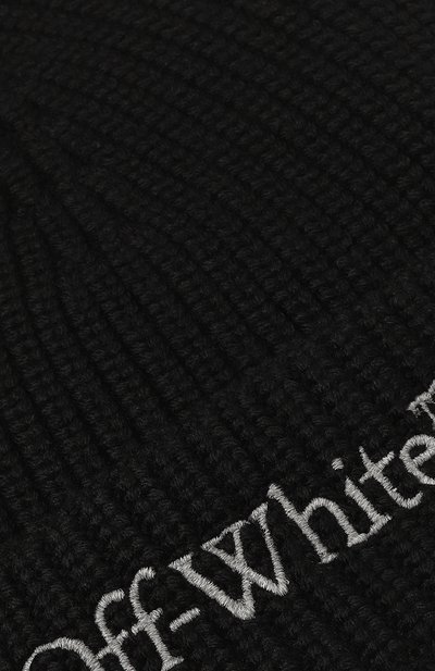 Шерстяная шапка OFF-WHITE черного цвета по цене 23450 руб., арт. 0WLC017F23KNI005, фото 4 Шерстяная шапка OFF-WHITE, арт. 0WLC017F23KNI005, фото 4