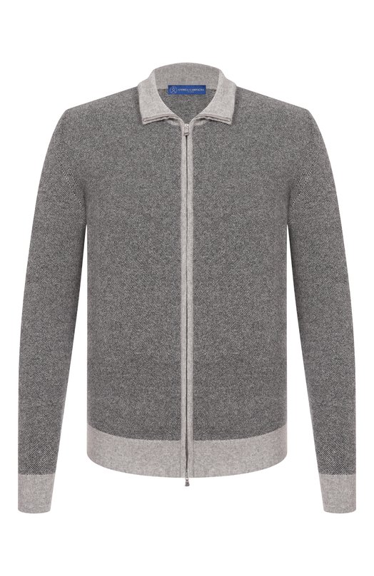 Кардиган из шерсти и кашемира Andrea Campagna M5625-9416 Серый M5625-9416