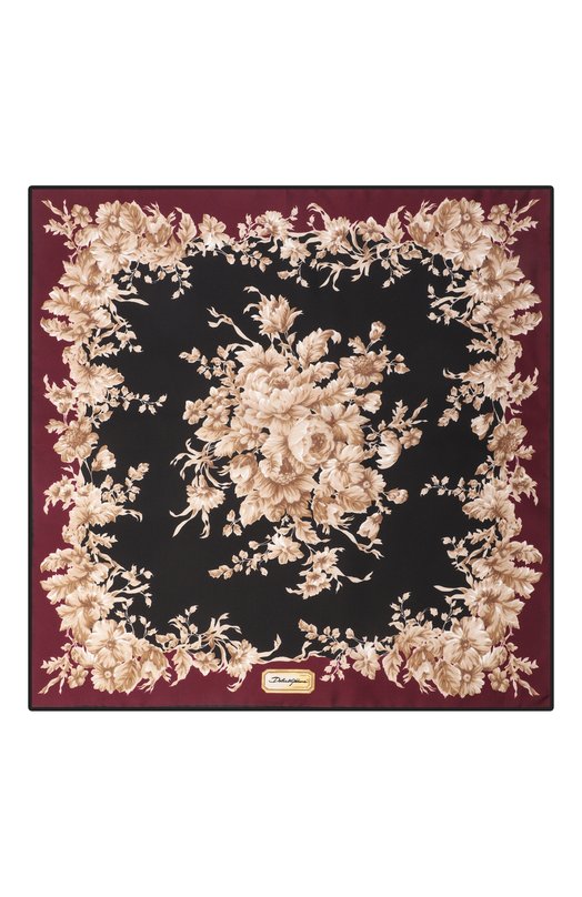 Шелковый платок Dolce & Gabbana FN093R/GDC9D Бордовый  FN093R/GDC9D Фото 4