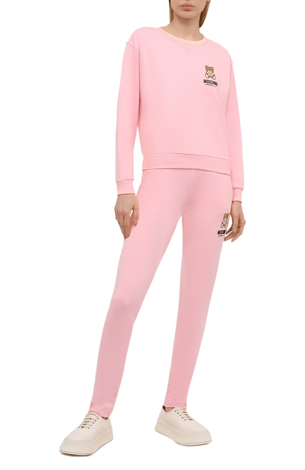 Хлопковый свитшот MOSCHINO розового цвета по цене 23400 руб., арт. A1713/9020, фото 2 Хлопковый свитшот MOSCHINO, арт. A1713/9020, фото 2