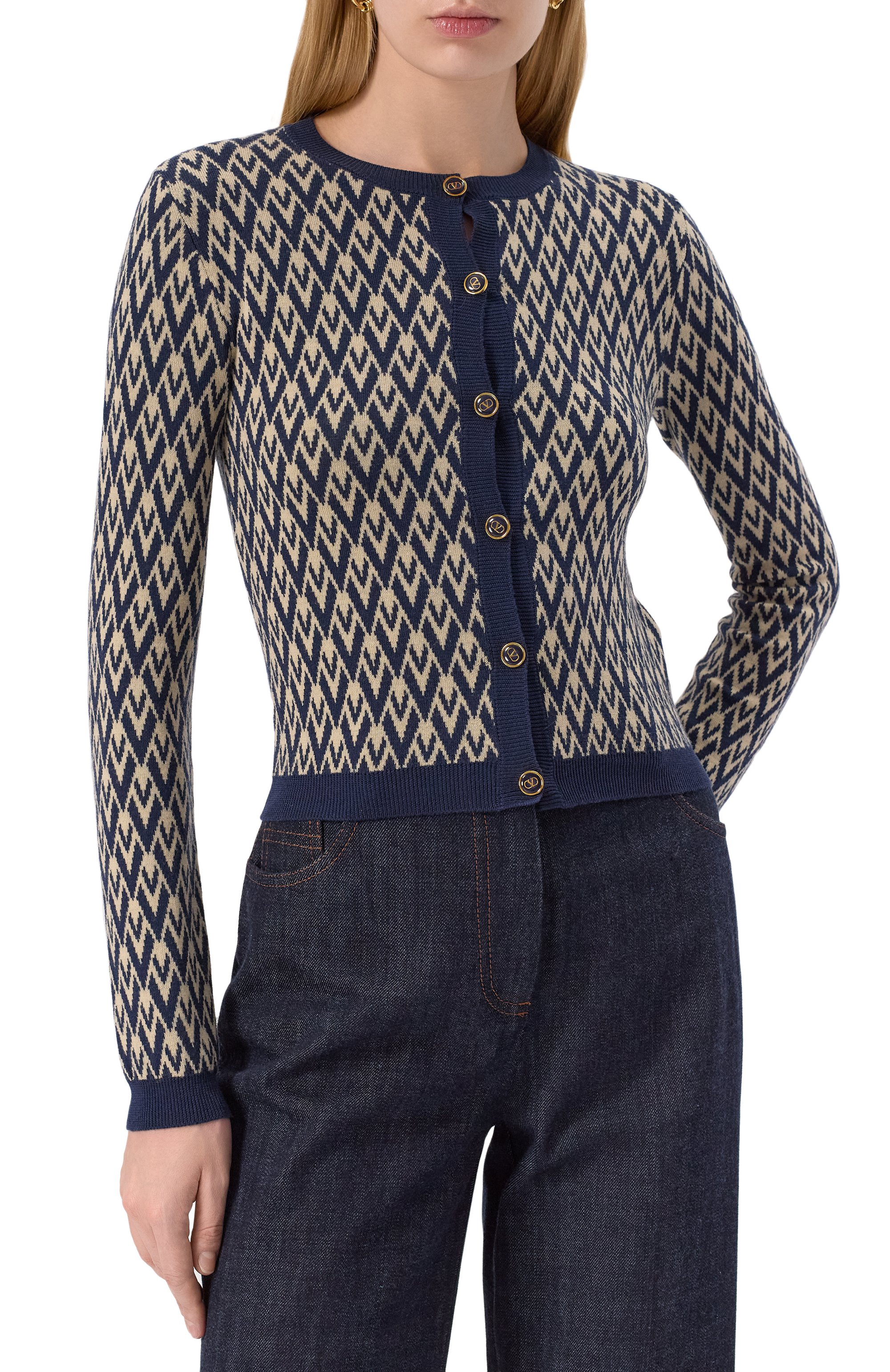 Шерстяной кардиган VALENTINO, арт. 6B3KA09X92M, фото 3