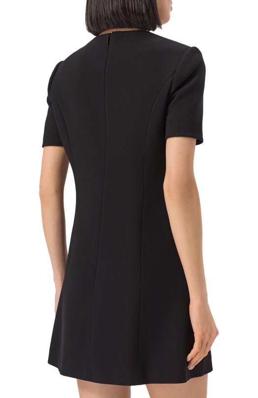 Шерстяное платье Saint Laurent 582689Y024K 1000 Чёрный  582689Y024K 1000 Фото 4