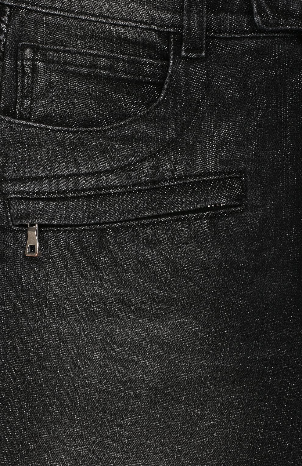 Джинсы с декоративными потертостями BALMAIN черного цвета по цене 43700 руб., арт. 6K6570/KD860/12-16, фото 3 Джинсы с декоративными потертостями BALMAIN, арт. 6K6570/KD860/12-16, фото 3