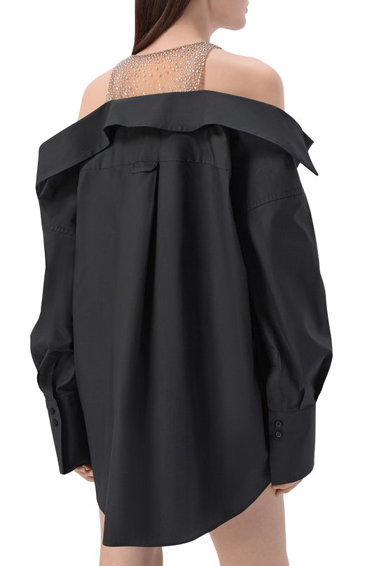 Хлопковое платье Giuseppe di Morabito 06PSDR721YC 16302 Чёрный  06PSDR721YC 16302 Фото 3