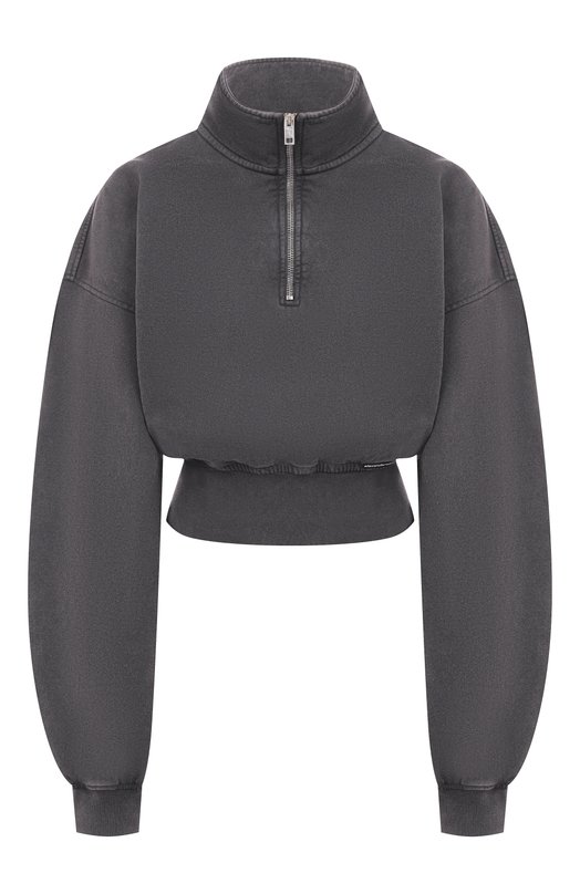 Хлопковый свитшот alexanderwang.t 4CC4251149 Серый 4CC4251149